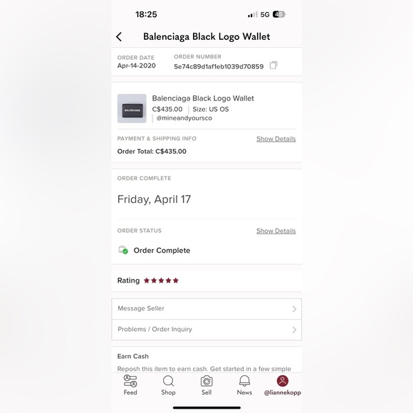 Balenciaga Black Logo Wallet - Picture 6 of 7